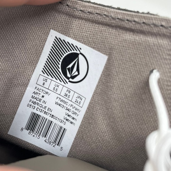 Volcom High Top Cut Out Circle Patterned Brown Sneakers Womens 8 - Picture 8 of 8